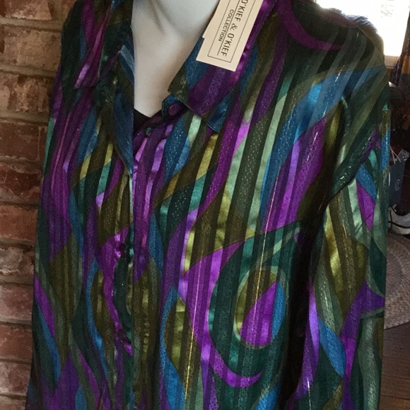 .NWT Vintage 1980 O’Keif & O’Keif Women’s Blouse - Picture 2 of 15